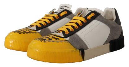 Dolce & Gabbana - Sunshine Yellow Low Top Leather Sneakers