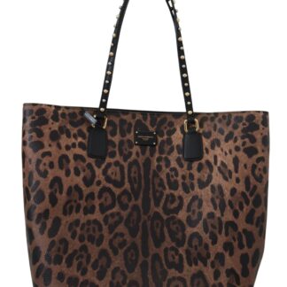 Dolce & Gabbana - Elegant Leopard Print Leather Clutch