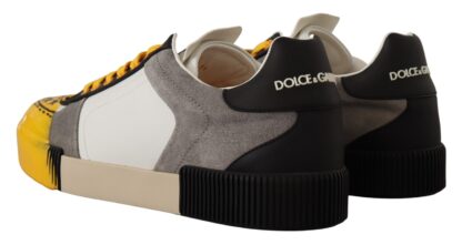 Dolce & Gabbana - Sunshine Yellow Low Top Leather Sneakers