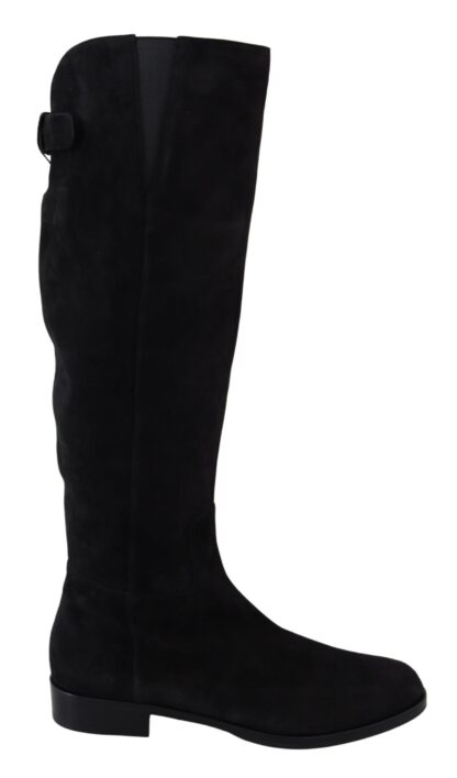 Dolce & Gabbana - Elegant Knee High Suede Leather Boots