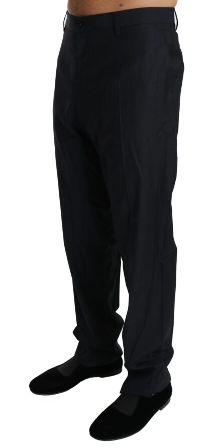 Dolce & Gabbana - Elegant Black Wool Silk Dress Pants