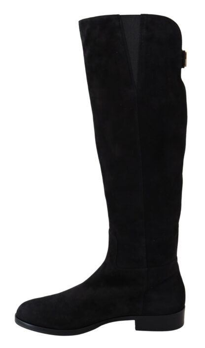 Dolce & Gabbana - Elegant Knee High Suede Leather Boots