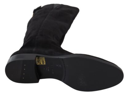 Dolce & Gabbana - Elegant Knee High Suede Leather Boots