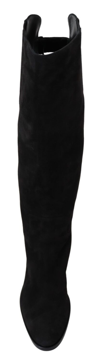 Dolce & Gabbana - Elegant Knee High Suede Leather Boots