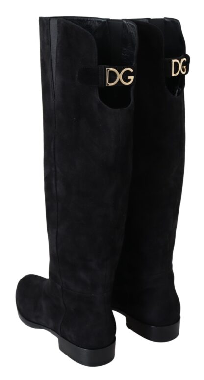 Dolce & Gabbana - Elegant Knee High Suede Leather Boots