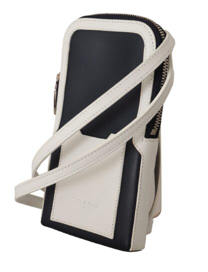 Dolce & Gabbana - Elegant Blue Leather Phone Pocket Neck Strap