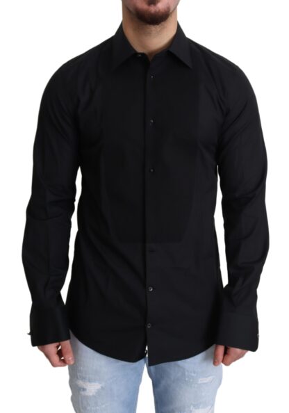 Dolce & Gabbana - Elegant Black Cotton Dress Shirt