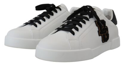 Dolce & Gabbana - Elegant Two-Tone Leather Sneakers