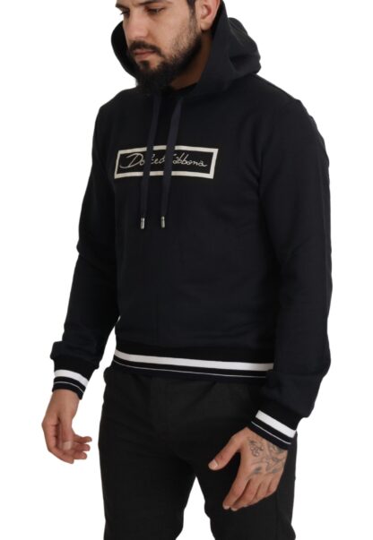 Dolce & Gabbana - Elegant Black Cotton Hooded Pullover Sweater