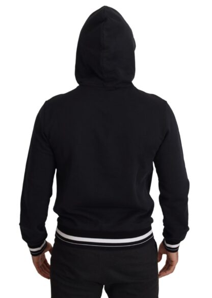 Dolce & Gabbana - Elegant Black Cotton Hooded Pullover Sweater