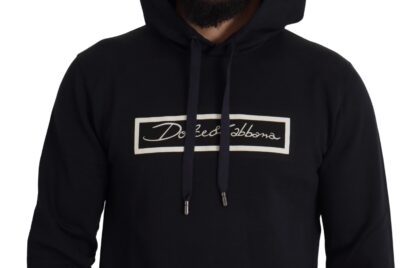 Dolce & Gabbana - Elegant Black Cotton Hooded Pullover Sweater