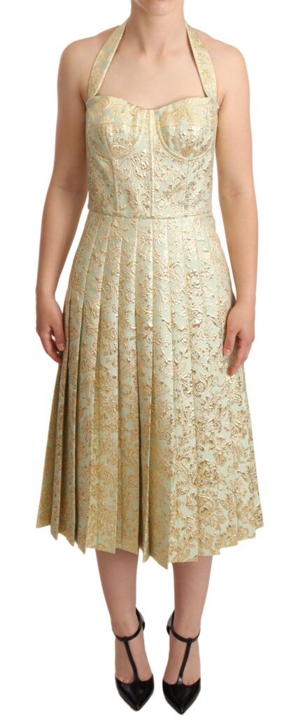 Dolce & Gabbana - Elegant Jacquard Midi A-Line Dress