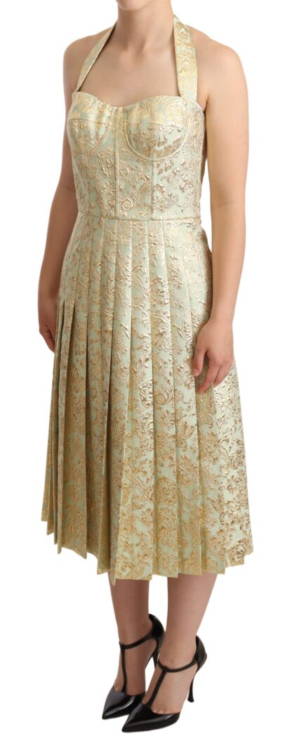 Dolce & Gabbana - Elegant Jacquard Midi A-Line Dress