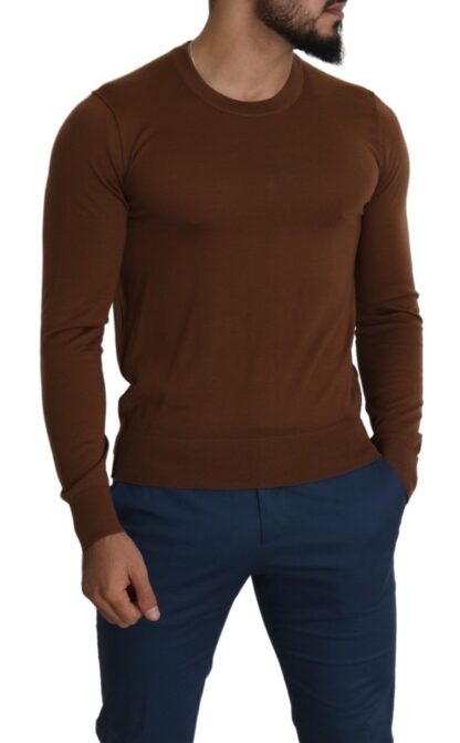 Dolce & Gabbana - Elegant Brown Cashmere Pullover Sweater