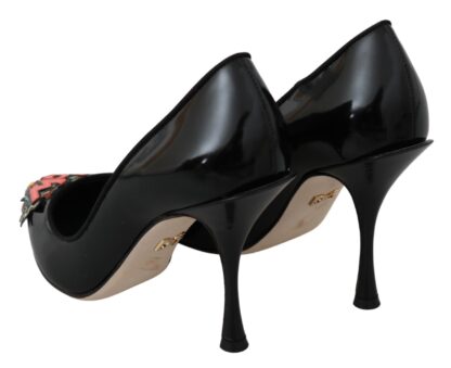 Dolce & Gabbana - Elegant Embroidered Black Leather Pumps