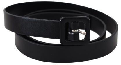 Costume National - Elegant Black Leather Fashion Belt