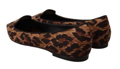 Dolce & Gabbana - Elegant Leopard Print Loafers Flats