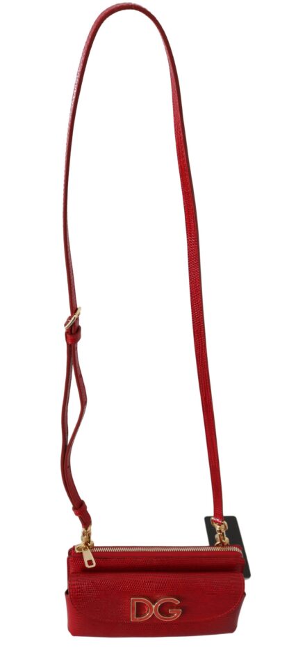 Dolce & Gabbana - Elegant Crimson Crossbody Leather Bag