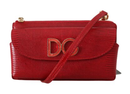 Dolce & Gabbana - Elegant Crimson Crossbody Leather Bag