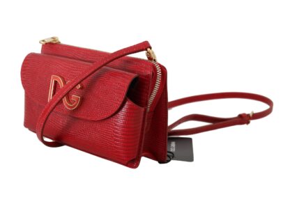 Dolce & Gabbana - Elegant Crimson Crossbody Leather Bag