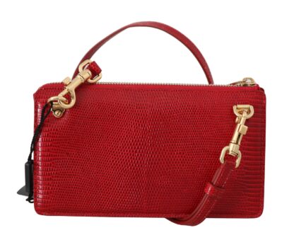 Dolce & Gabbana - Elegant Crimson Crossbody Leather Bag