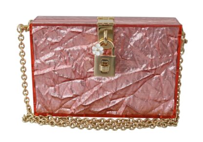 Dolce & Gabbana - Elegant Rose Pink Metallic Sheen Box Bag