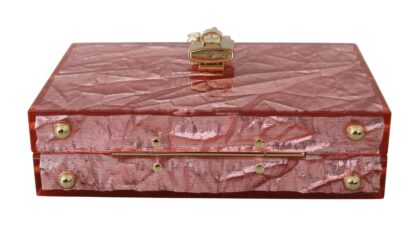 Dolce & Gabbana - Elegant Rose Pink Metallic Sheen Box Bag