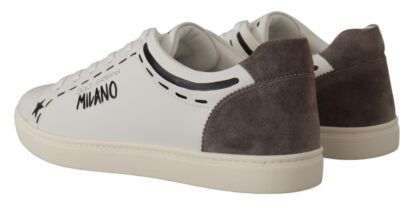 Dolce & Gabbana - Sophisticated White Casual Sneakers with Gray Details