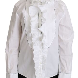 Dolce & Gabbana - Elegant White Collared Cotton Top