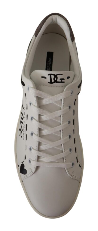 Dolce & Gabbana - Sophisticated White Casual Sneakers with Gray Details