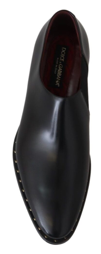 Dolce & Gabbana - Elegant Black Leather Slip-On Loafers