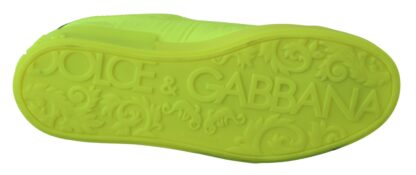 Dolce & Gabbana - Neon Yellow Casual Sneakers with Black Logo Accents