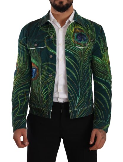 Dolce & Gabbana - Elegant Peacock Print Short Jacket