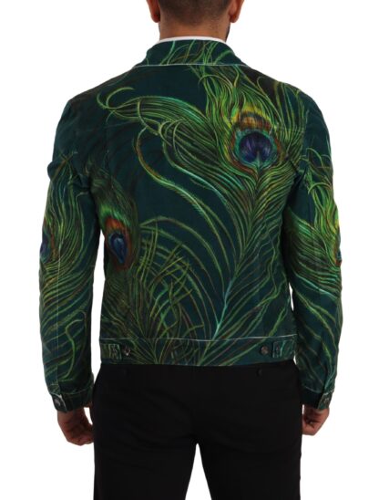 Dolce & Gabbana - Elegant Peacock Print Short Jacket