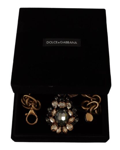 Dolce & Gabbana - Elegant Gold Statement Necklace with Crystals