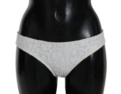 Dolce & Gabbana - Elegant White Lace Bikini Bottoms