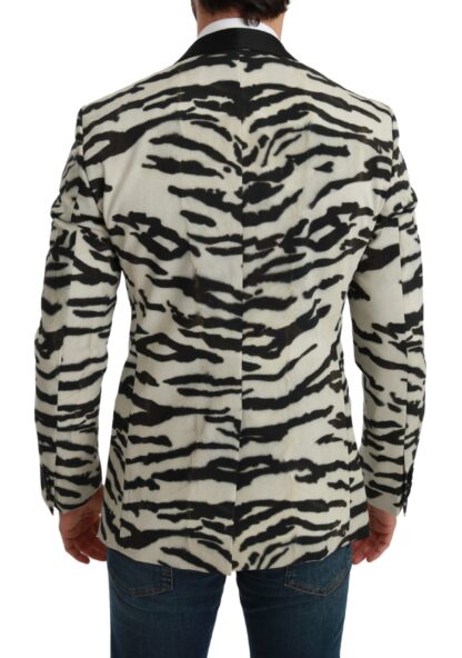 Dolce & Gabbana - Zebra Print Silk Formal Blazer