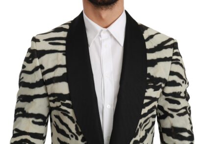 Dolce & Gabbana - Zebra Print Silk Formal Blazer