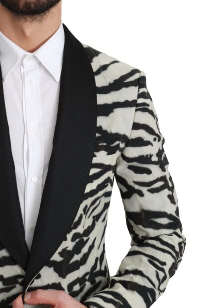 Dolce & Gabbana - Zebra Print Silk Formal Blazer