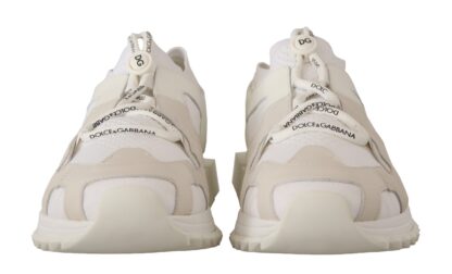 Dolce & Gabbana - Sleek White Lace-Up Sneakers for the Trendsetter