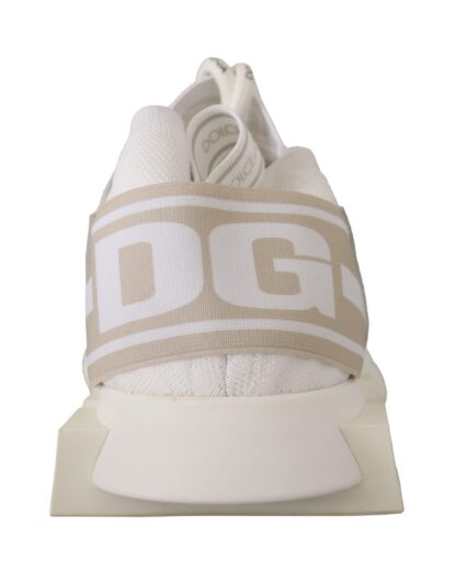 Dolce & Gabbana - Sleek White Lace-Up Sneakers for the Trendsetter