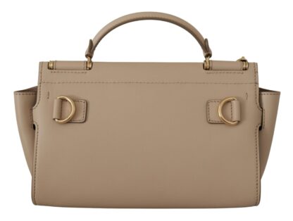 Dolce & Gabbana - Elegant Beige Sicily Leather Shoulder Bag