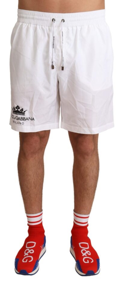 Dolce & Gabbana - Regal Crown Swim Trunks - Chic Beachwear