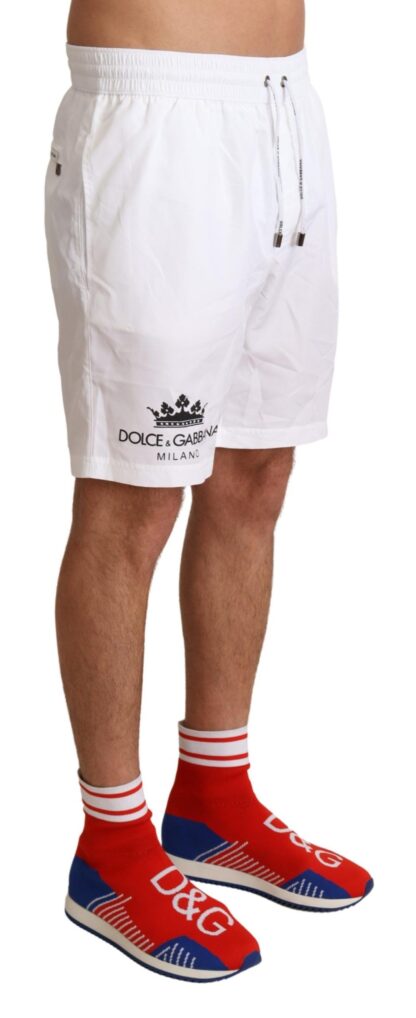 Dolce & Gabbana - Regal Crown Swim Trunks - Chic Beachwear