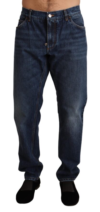 Dolce & Gabbana - Elegant Straight Cut Dark Blue Denim Jeans