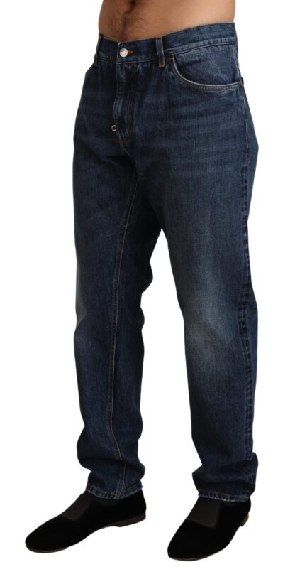 Dolce & Gabbana - Elegant Straight Cut Dark Blue Denim Jeans