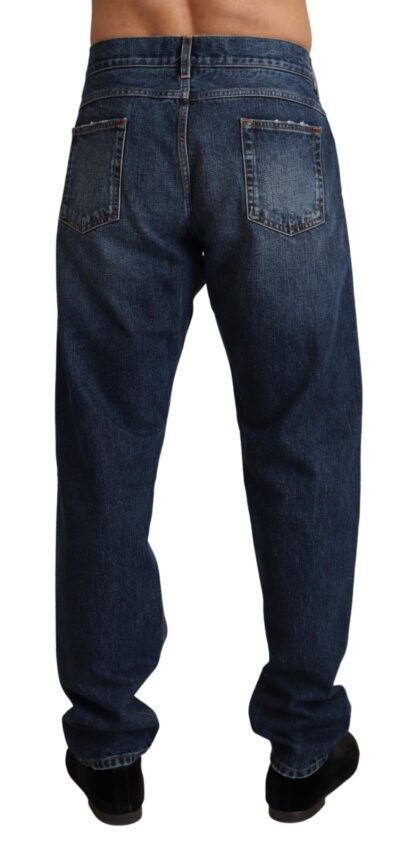 Dolce & Gabbana - Elegant Straight Cut Dark Blue Denim Jeans