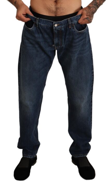 Dolce & Gabbana - Elegant Straight Cut Dark Blue Denim Jeans