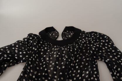 Dolce & Gabbana - Elegant Polka Dot Silk Midi Dress