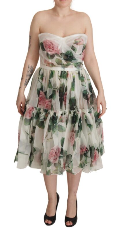 Dolce & Gabbana - Romantic Floral Silk Midi Dress